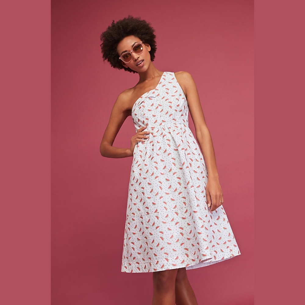 Anthropologie HD in Paris One Shoulder Fit & Flare - Picture 1 of 8